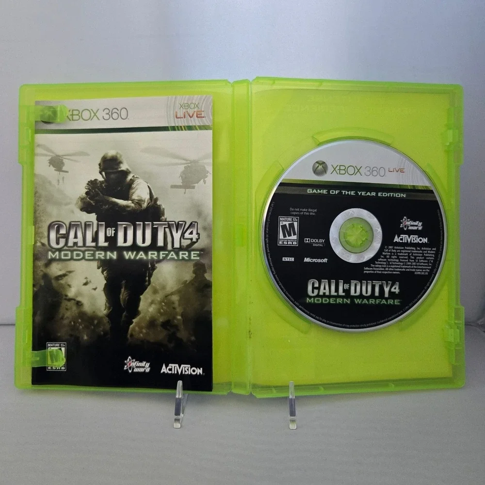 Call of Duty 2‎ Big Red One & COD 4 Modern Warfare GOTY Bundle - Xbox- 2 Games